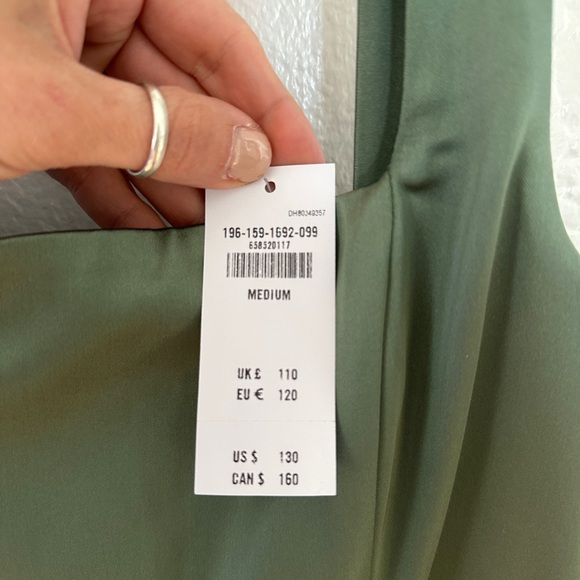 Abercrombie & Fitch Sculpting Stretch Satin Midi Dress - Picture 4 of 7